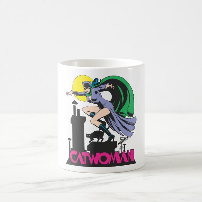 Catwoman & Logo Pink Coffee Mug (Center)