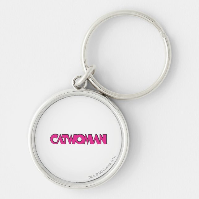 Catwoman Logo Pink Key Ring (Front)