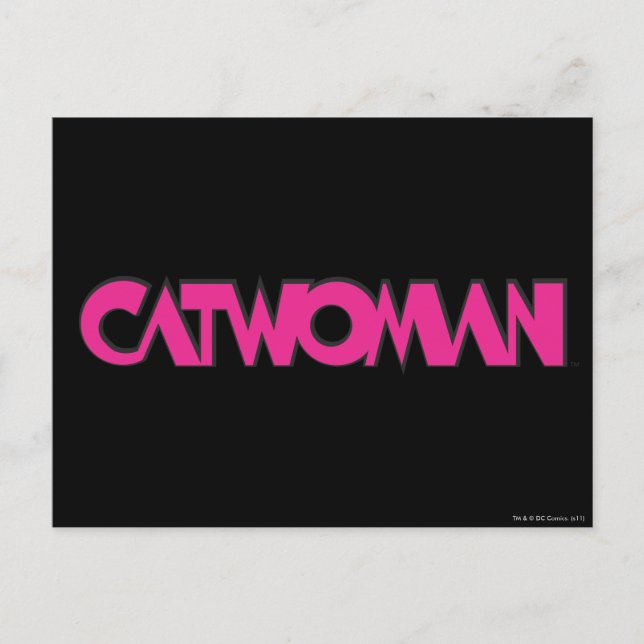 Catwoman Logo Pink Postcard (Front)