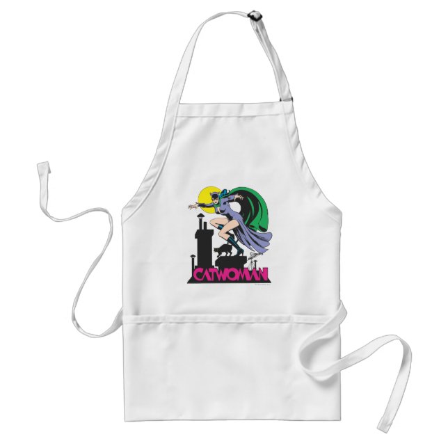 Catwoman & Logo Pink Standard Apron (Front)