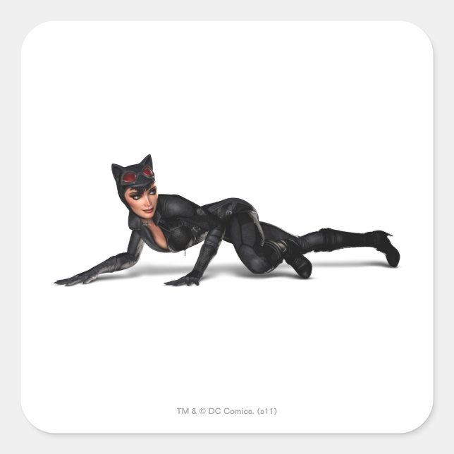 Catwoman Lurking Square Sticker (Front)