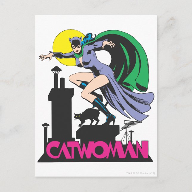 Catwoman & Pink Name Postcard (Front)