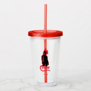 Catwoman Selina Kyle Cat Silhouette Acrylic Tumbler