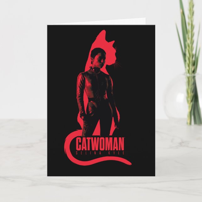 Catwoman Selina Kyle Cat Silhouette Card (Front)