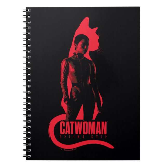 Catwoman Selina Kyle Cat Silhouette Notebook (Front)