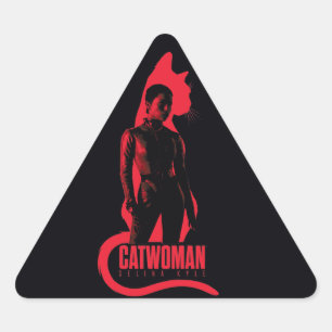 Catwoman Selina Kyle Cat Silhouette Triangle Sticker