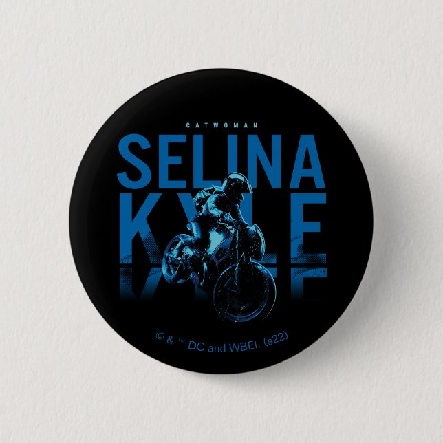 Catwoman Selina Kyle Motorcycle 6 Cm Round Badge (Front)