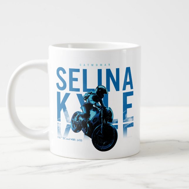 Catwoman Selina Kyle Motorcycle Large Coffee Mug (Left)