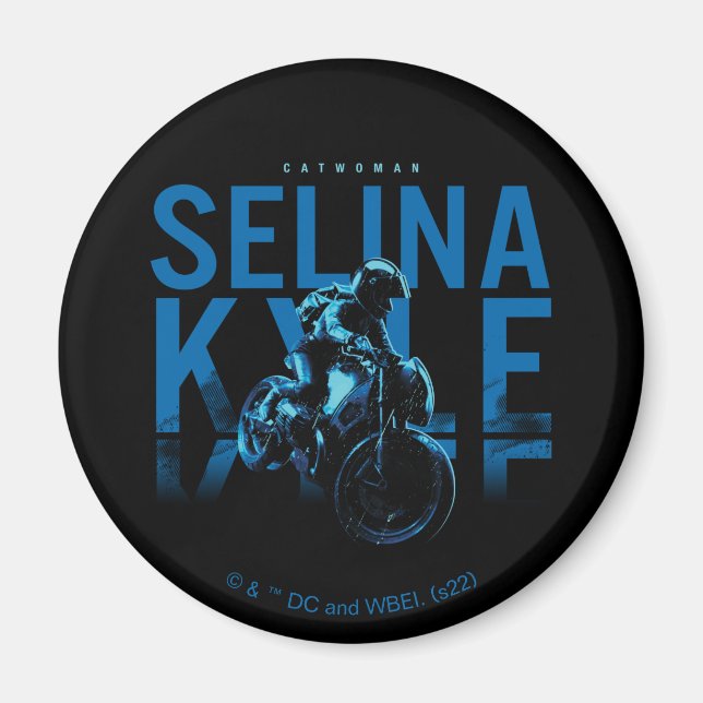 Catwoman Selina Kyle Motorcycle Magnet (Front)