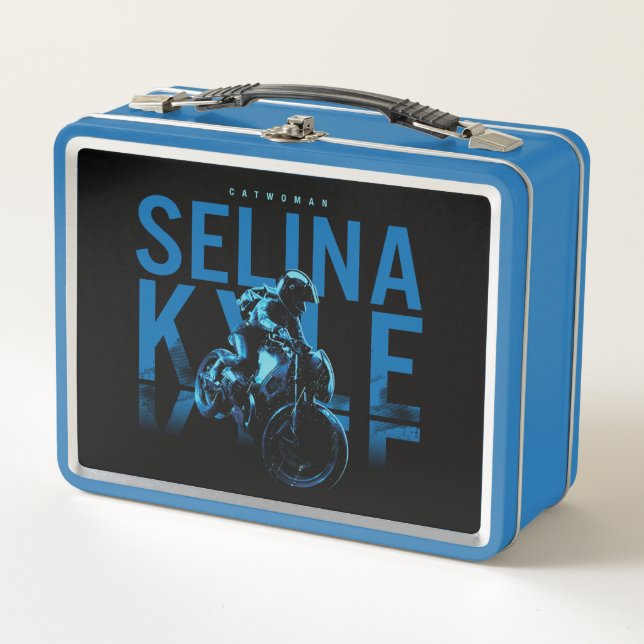 Catwoman Selina Kyle Motorcycle Metal Lunch Box (Front)