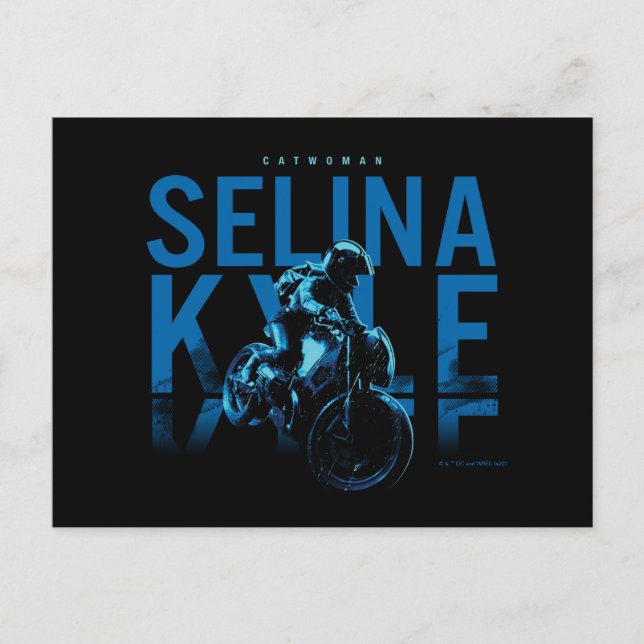 Catwoman Selina Kyle Motorcycle Postcard (Front)