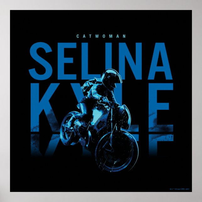 Catwoman Selina Kyle Motorcycle Poster (Front)