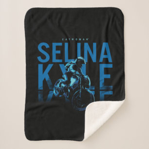 Catwoman Selina Kyle Motorcycle Sherpa Blanket