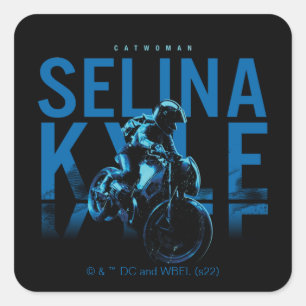 Catwoman Selina Kyle Motorcycle Square Sticker
