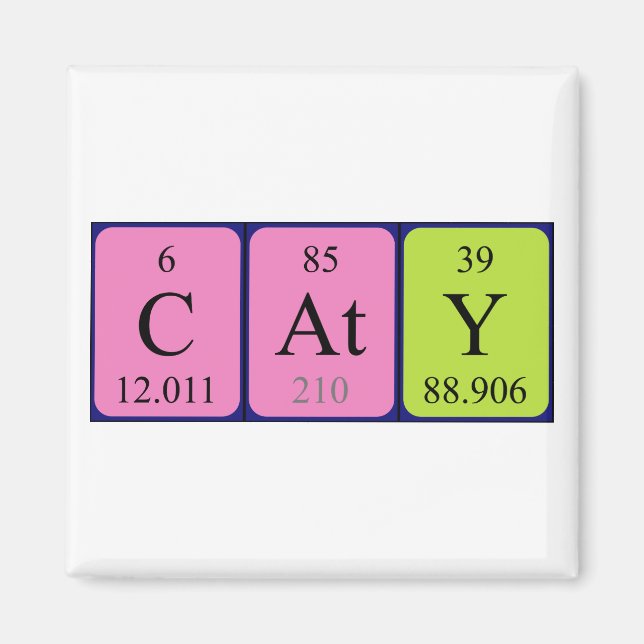 Caty periodic table name magnet (Front)