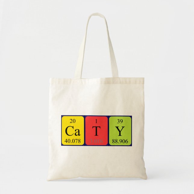 Caty periodic table name tote bag (Front)