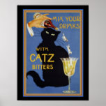 Catz Bitters 12 x 16 Print<br><div class="desc">Cute Cappiello Advertisement for Catz Bitters- 12 x 16</div>