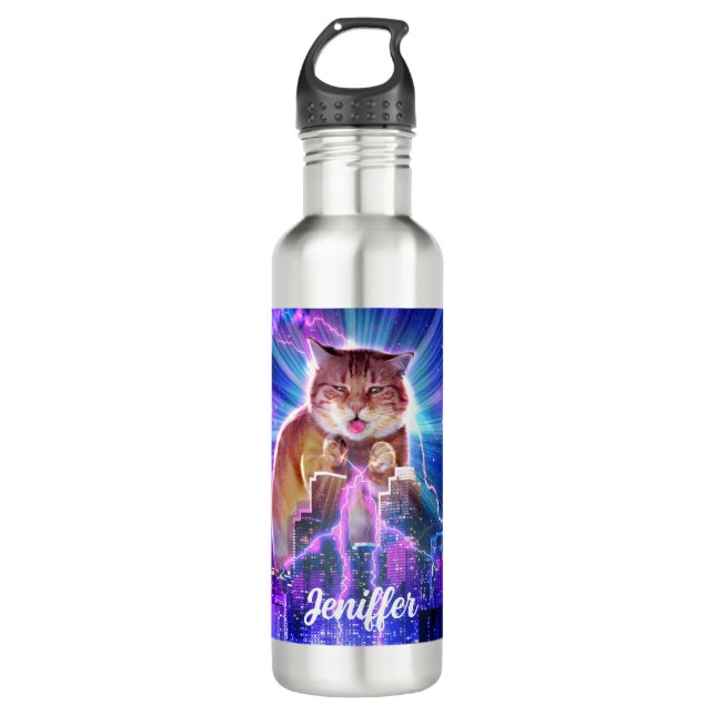 Catzilla                                           710 ml water bottle (Front)