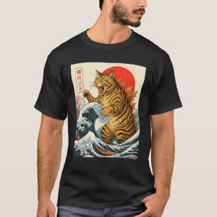 Catzilla Bengal Cat Japanese Art Funny Bengal Cat  T-Shirt