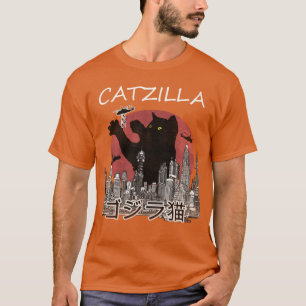 Catzilla Cat Gift For Cute Cat LoverCat MomCat Dad T-Shirt