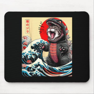 Catzilla Cat Japanese Art Funny Cat For Men Women Mouse Mat
