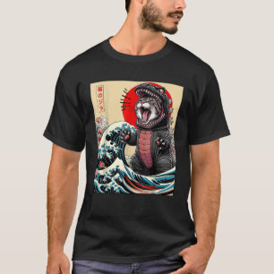 Catzilla Cat Japanese Art Funny Cat For Men Women T-Shirt