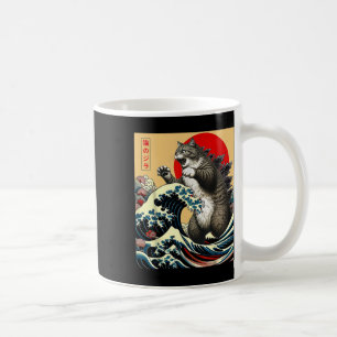 Catzilla Cat Japanese Art Funny Cat Gifts For Men  Coffee Mug