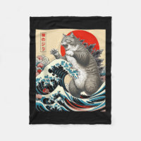 Catzilla Cat Japanese Art Funny Cat Gifts For Men