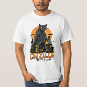 Catzilla Cat Japanese Art Funny Cat Gifts  T-Shirt