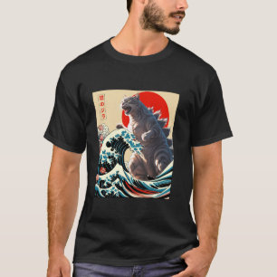Catzilla Cat Japanese Art Funny Cat Lover Kitten K T-Shirt