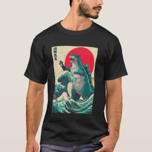 Catzilla Cat Japanese Art Vintage Funny Cute Cat A T-Shirt
