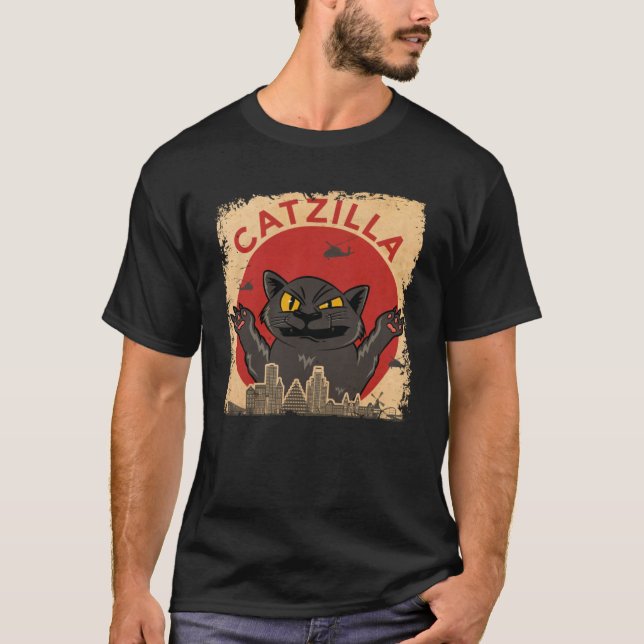 Catzilla  Cat T-Shirt (Front)