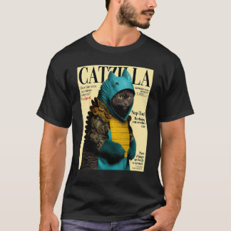 Catzilla - Cute Cat Magazine Cover Catzilla Graphi T-Shirt