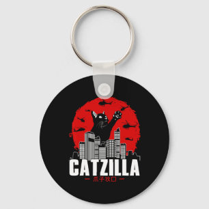 Catzilla Cute Cat Stuff For Cat Lover Key Ring