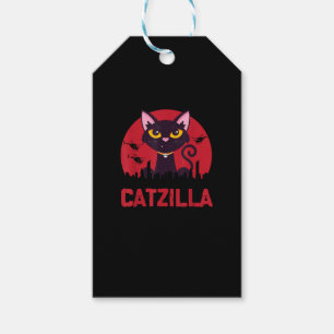 Catzilla Funny Cat Monster Gift Tags