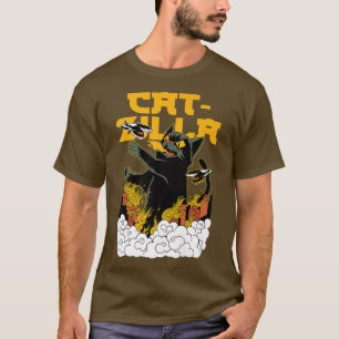 CATZILLA Funny Cat Saying Kitten Monster Tomcat in T-Shirt