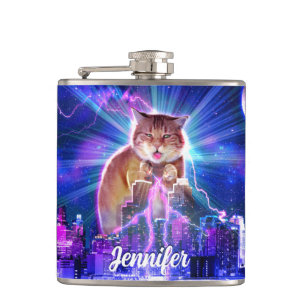 Catzilla hip flask
