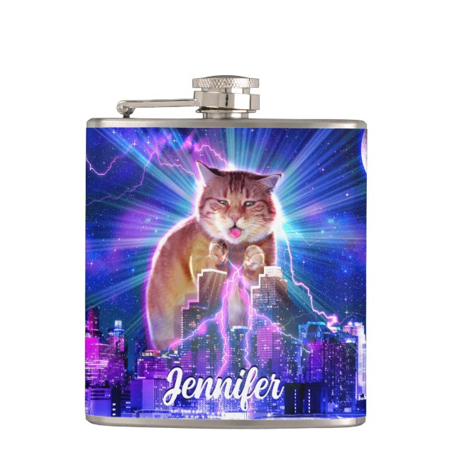 Catzilla                                           hip flask (Front)
