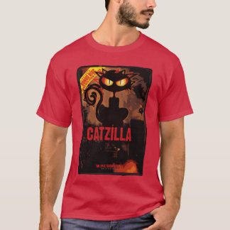 Catzilla Humour Onhe Famous Monster Movie T-Shirt