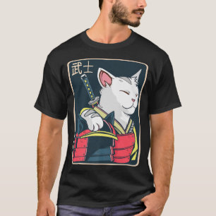 Catzilla  Japanese Cat Art  Katana Sword  Anime Ni T-Shirt