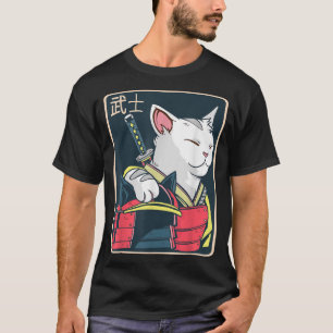 Catzilla - Japanese Cat Art - Katana Sword - Anime T-Shirt
