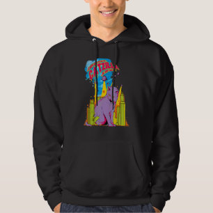 Catzilla Japanese Sunset Style Cat Kitten  2 Hoodie