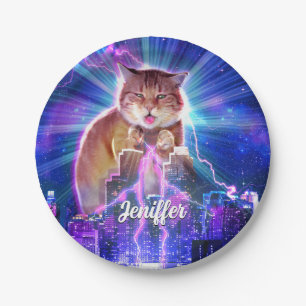 Catzilla                                           paper plate