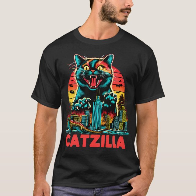 CATZILLA The Fierce Feline Overlord T-Shirt (Front)