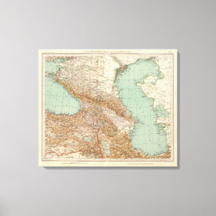 Caucasia 7374, Caspian Sea Canvas Print
