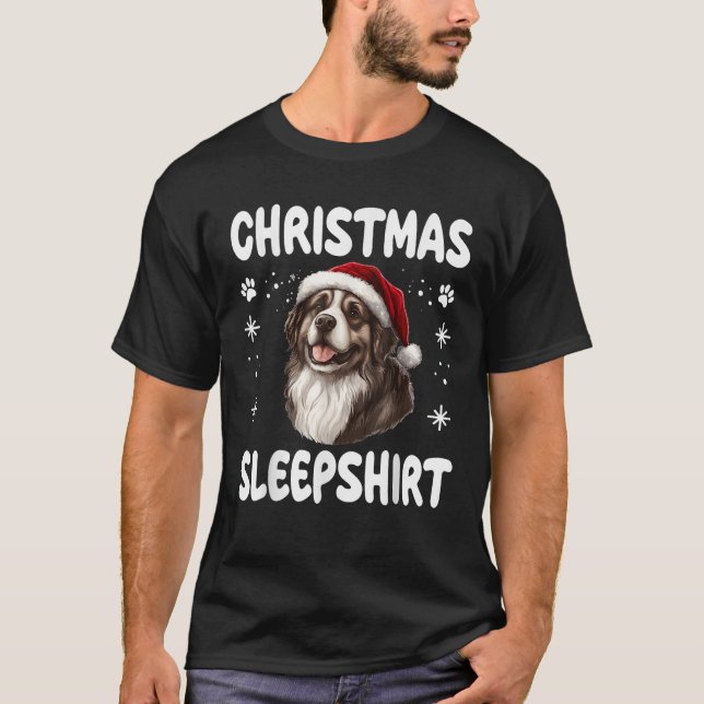 Caucasian Ovcharka Dog Nightgown Pajama Christmas  T-Shirt (Front)