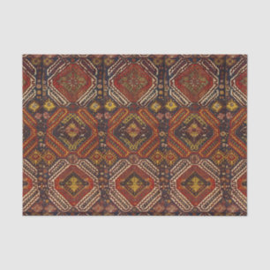 Caucasian rug design in warm colours tissue paper