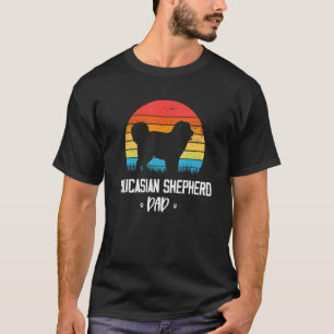 Caucasian Shepherd Dad Retro Vintage T-Shirt