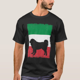 Caucasian Shepherd Dog Dog Italy Flag Italian Vint T-Shirt