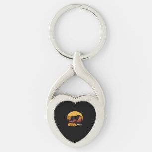 Caucasian Shepherd Dog Mum Vintage Retro Classic T Key Ring
